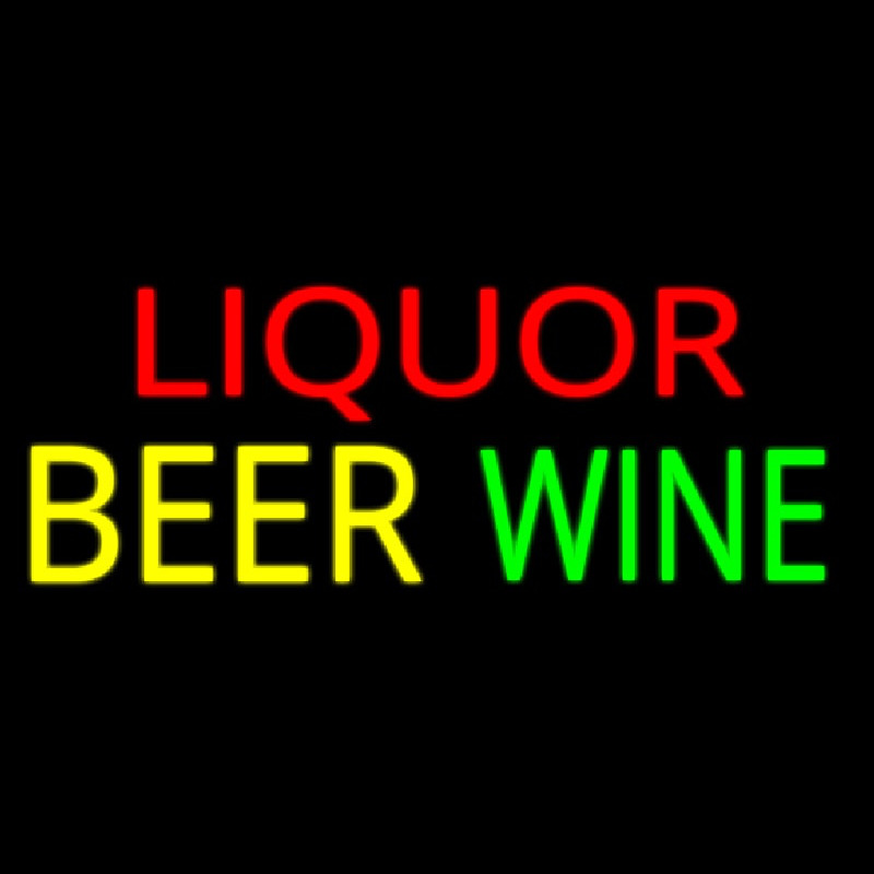 Multi Colored Liquor Beer Wine Neonkyltti