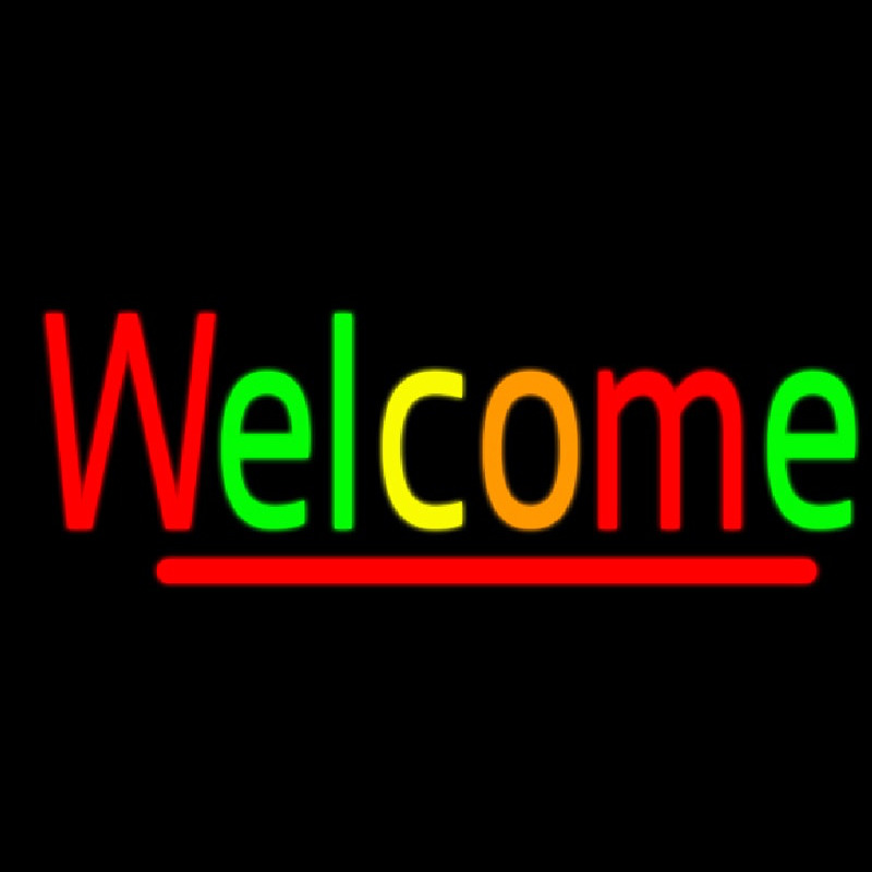 Multi Colored Welcome Neonkyltti