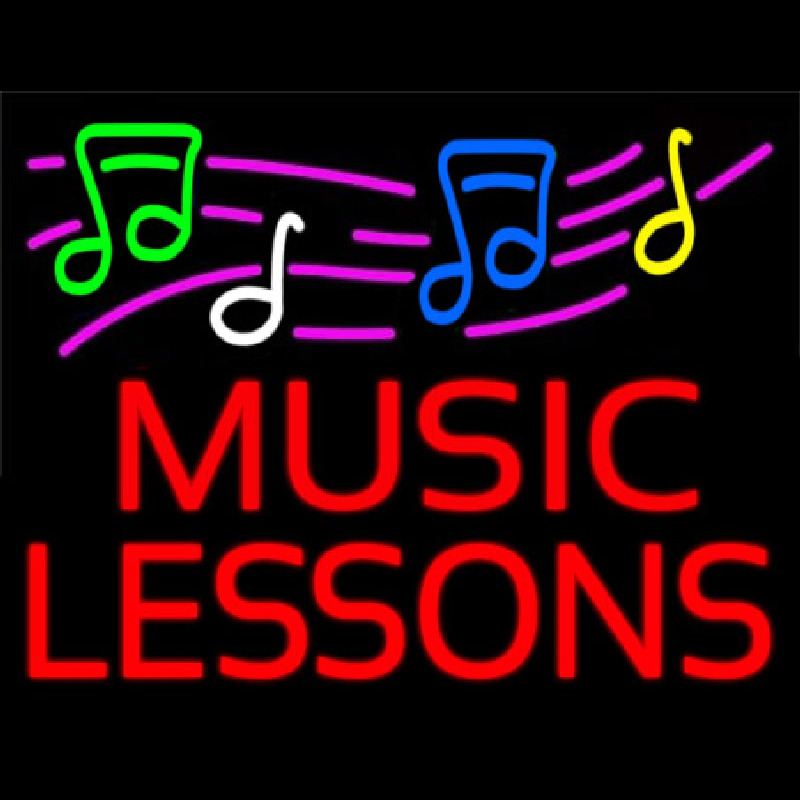 Music Lessons With Logo Neonkyltti