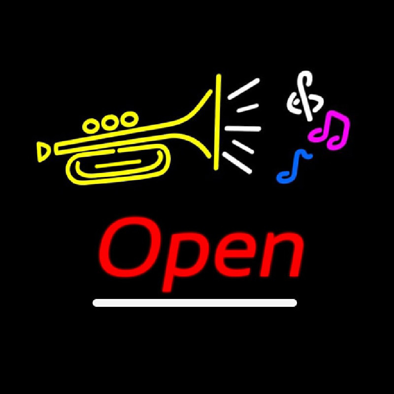 Music Logo Open Neonkyltti