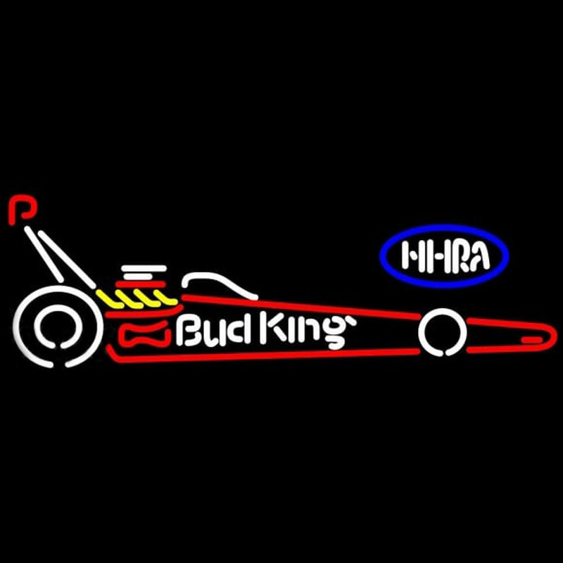 NHRA Dragster Bud King Beer Sign Neonkyltti