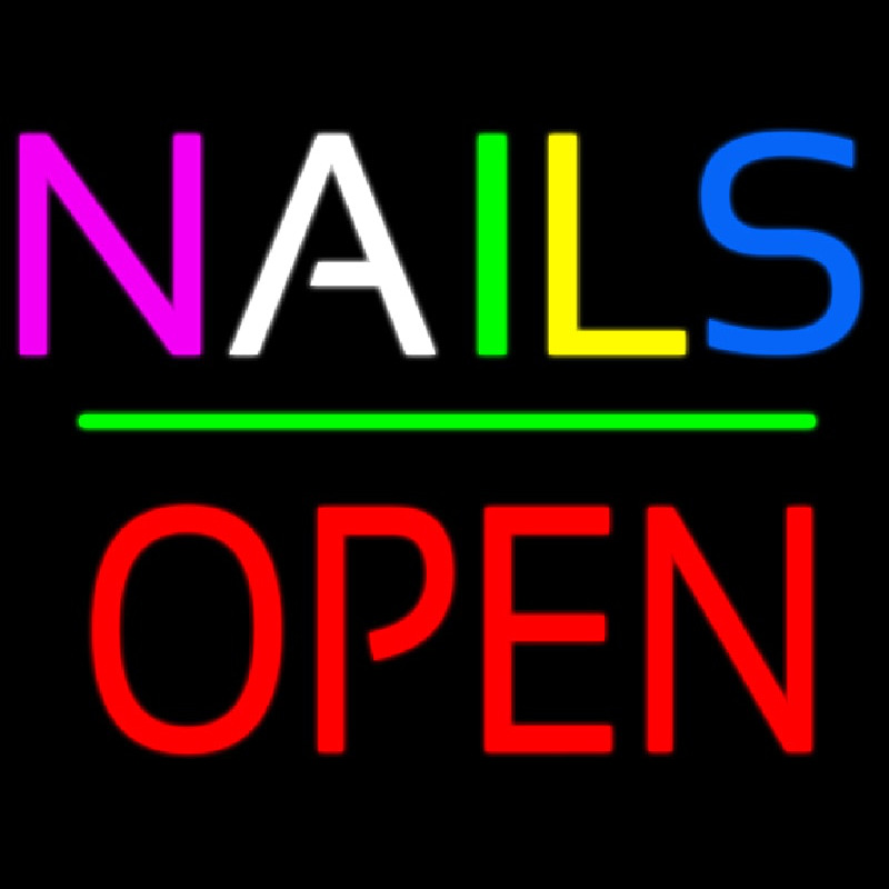 Nails Block Open Green Line Neonkyltti