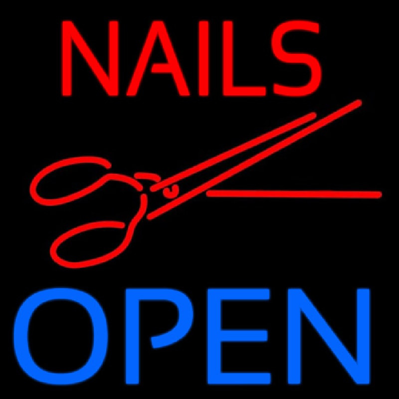 Nails Open With Scissors Neonkyltti