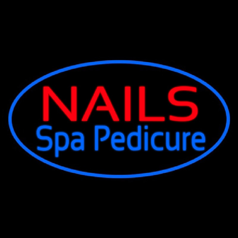 Nails Spa Pedicure Oval Blue Neonkyltti