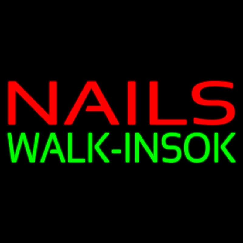 Nails Walkins Ok Neonkyltti