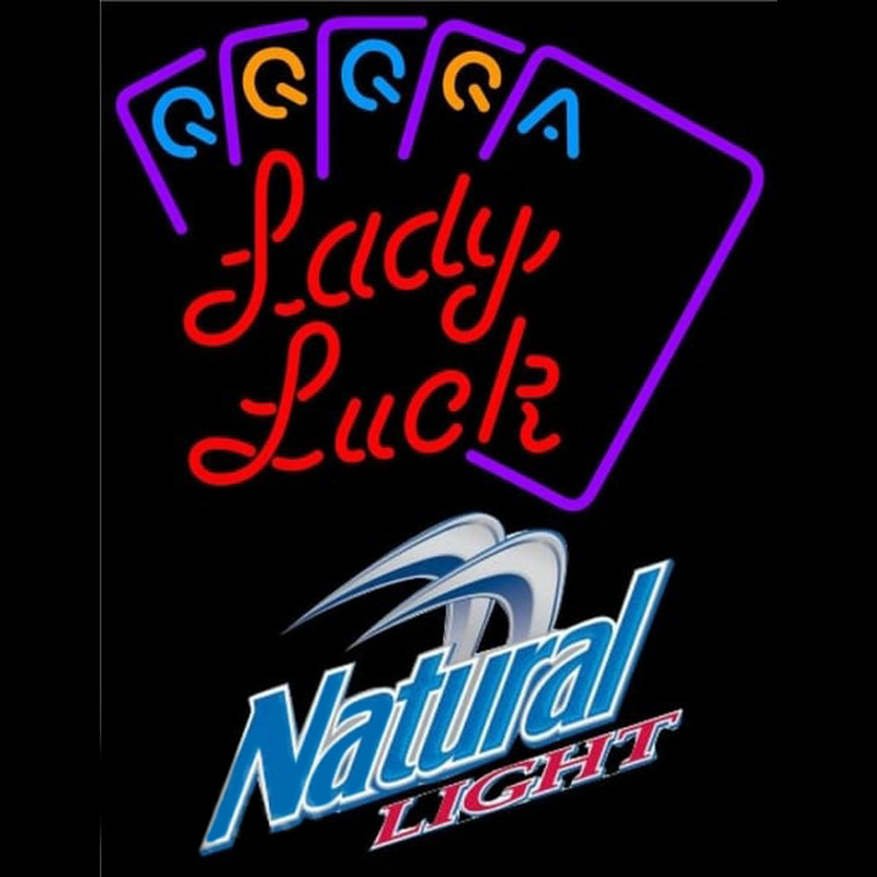 Natural Light Lady Luck Series Beer Sign Neonkyltti