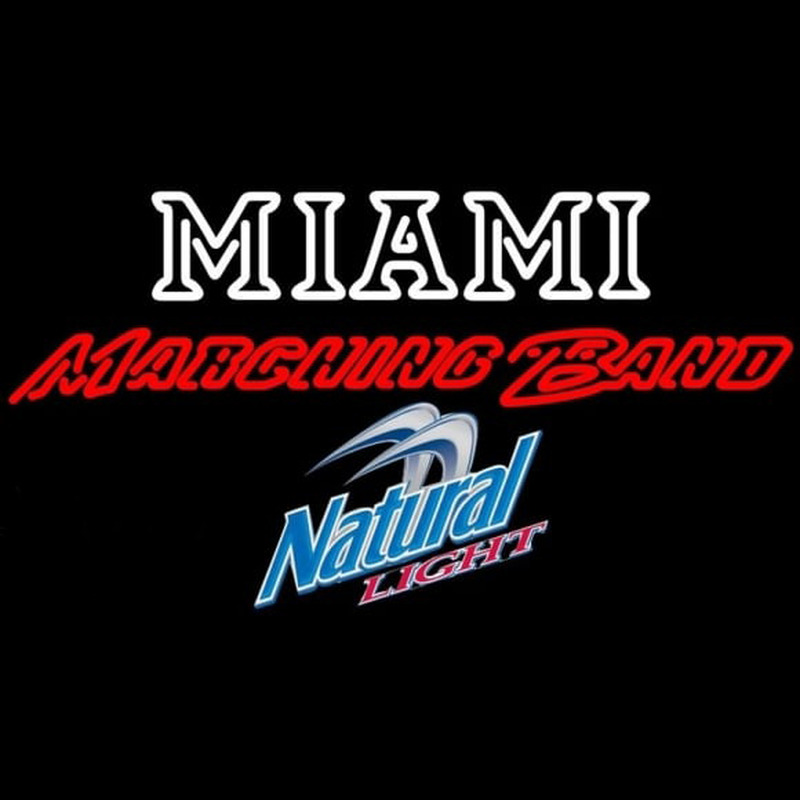 Natural Light Miami University Band Board Beer Sign Neonkyltti