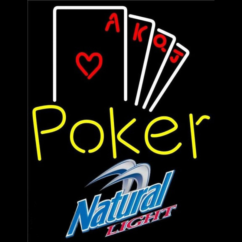 Natural Light Poker Ace Series Beer Sign Neonkyltti