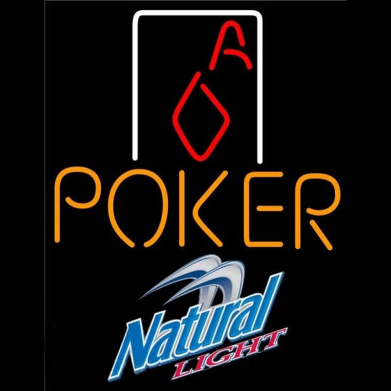 Natural Light Poker Squver Ace Beer Sign Neonkyltti