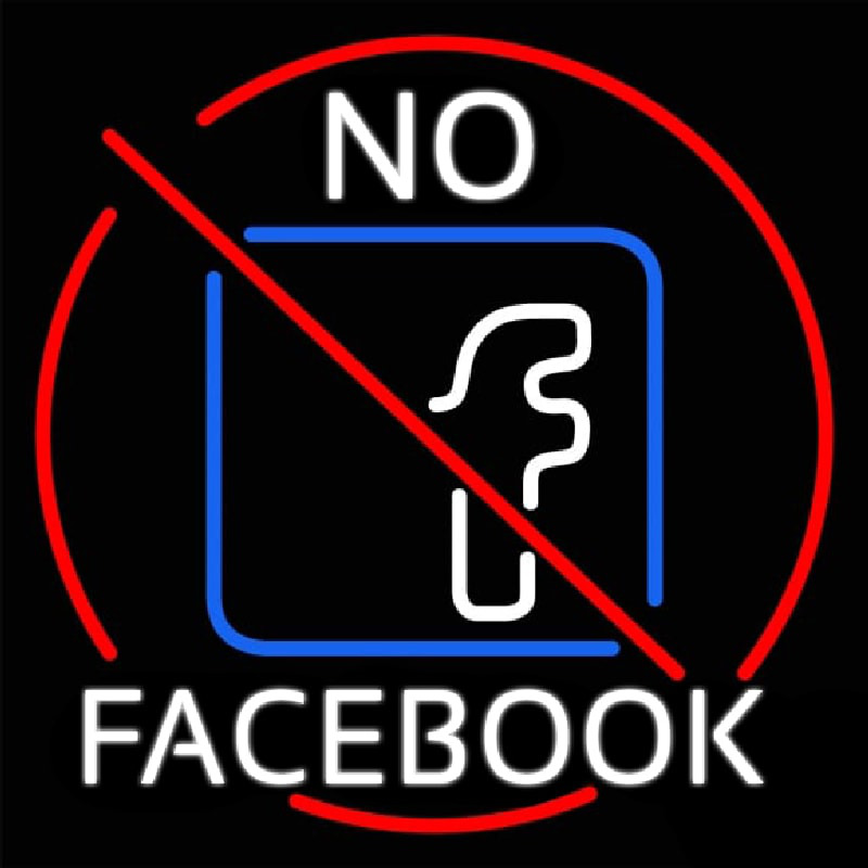 No Facebook Neonkyltti