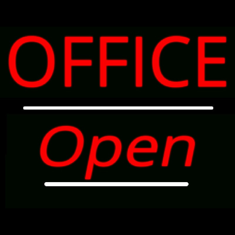 Office Open White Line Neonkyltti