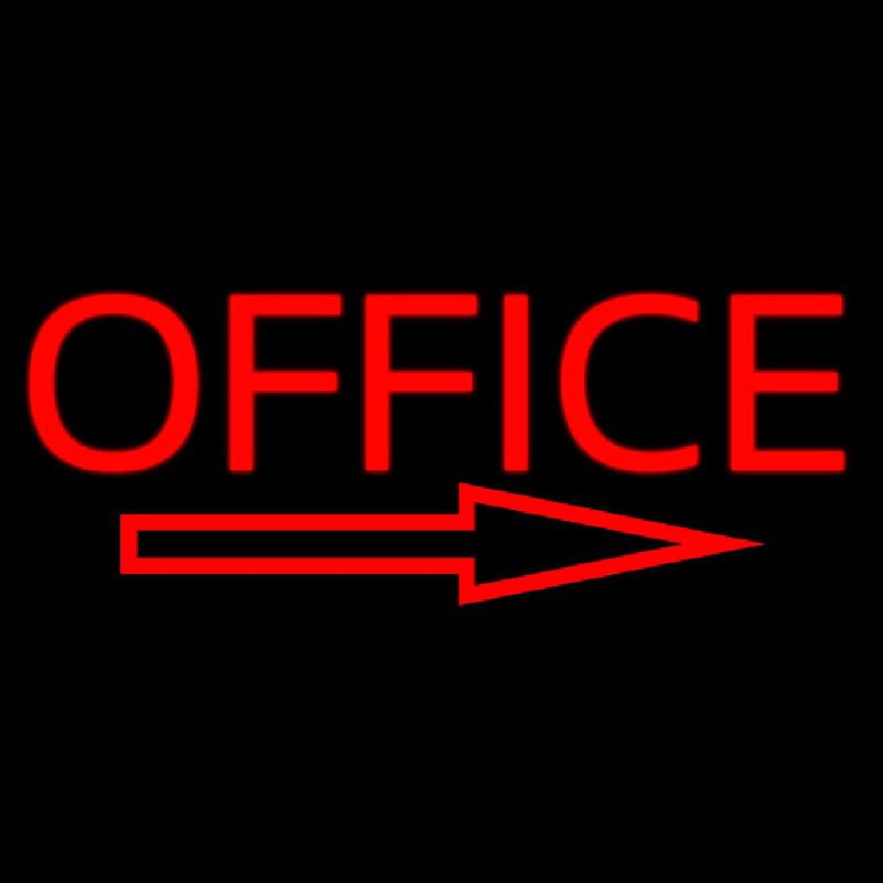 Office With Arrow Neonkyltti