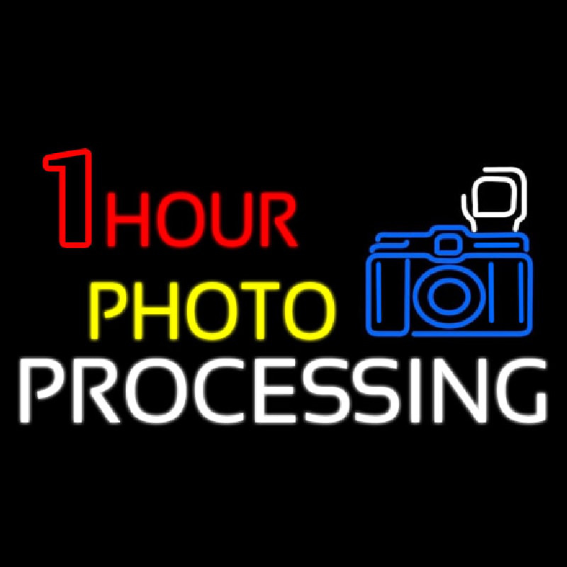 One Hour Photo Processing With Logo Neonkyltti