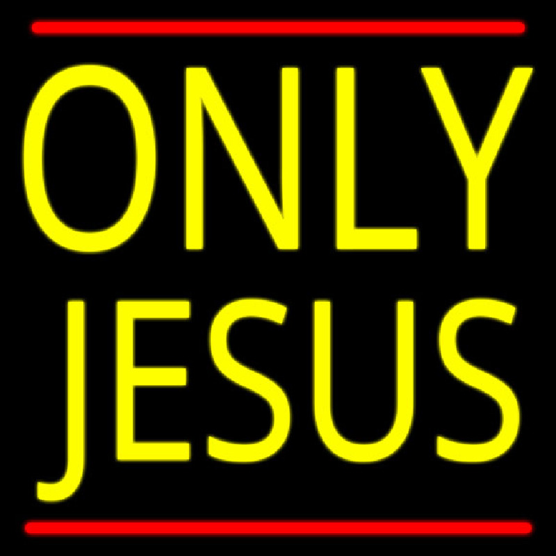 Only Jesus With Line Neonkyltti