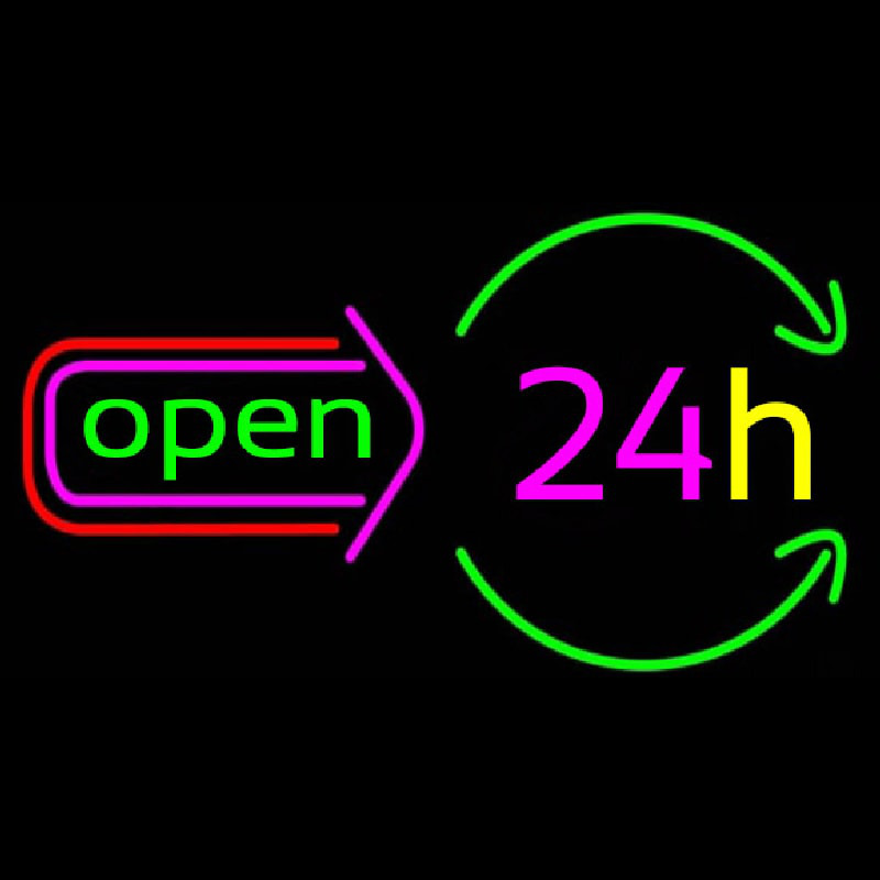 Open 24 Hours Neonkyltti