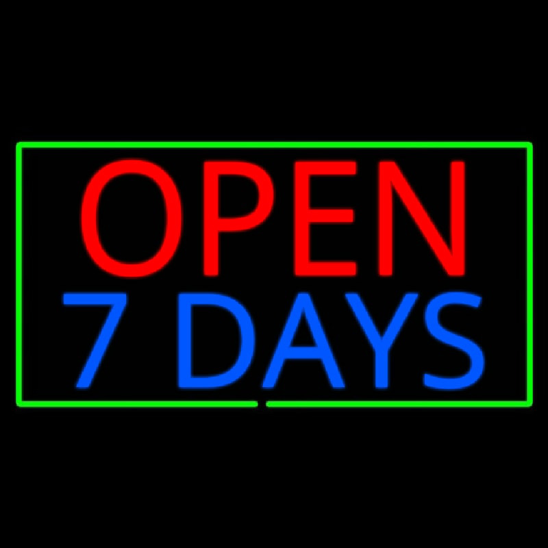 Open 7 Days Neonkyltti