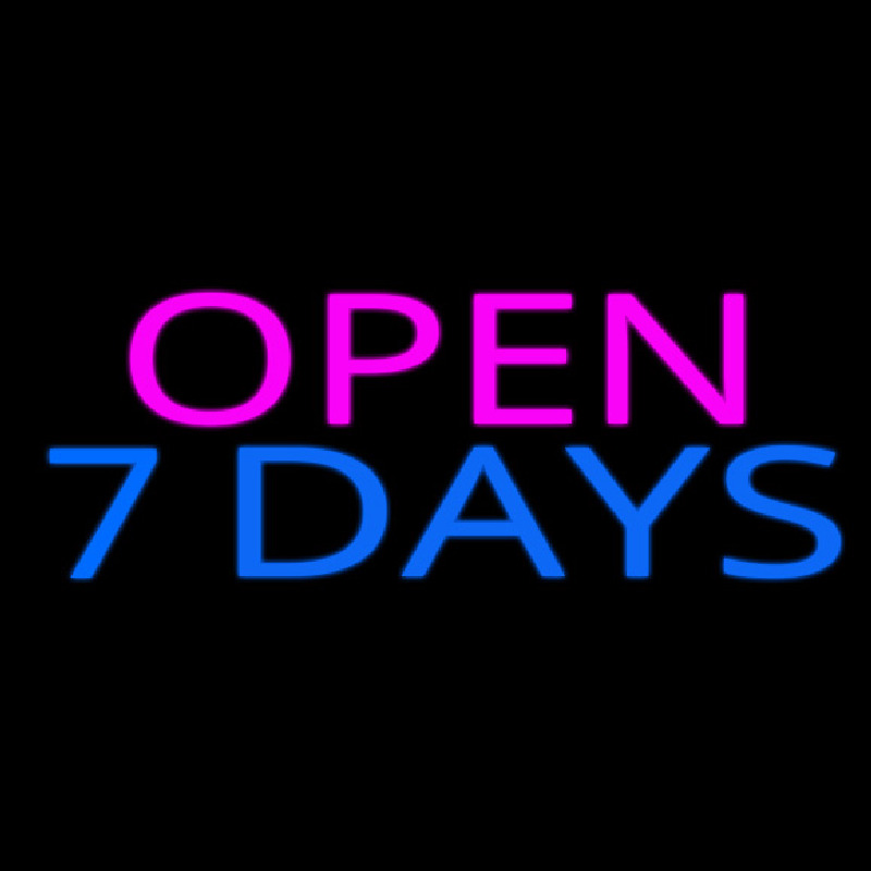 Open 7 Days Neonkyltti