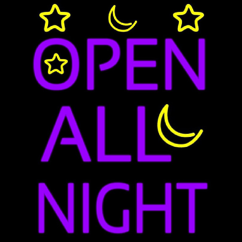 Open All Night Neonkyltti