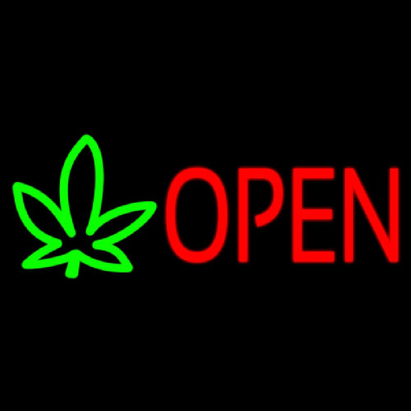 Open Leaf Logo Neonkyltti