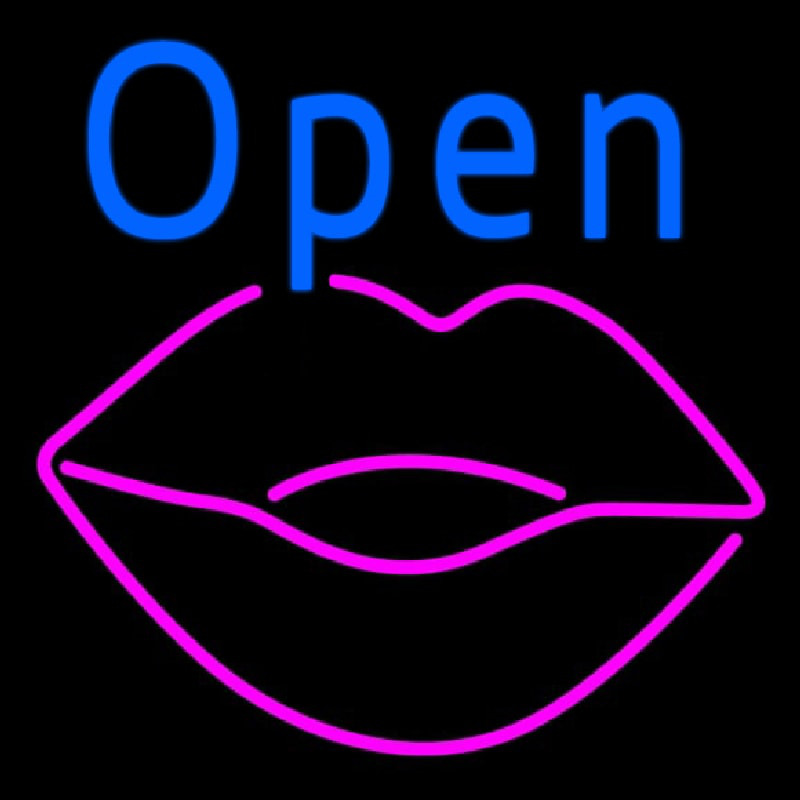 Open Lip Neonkyltti