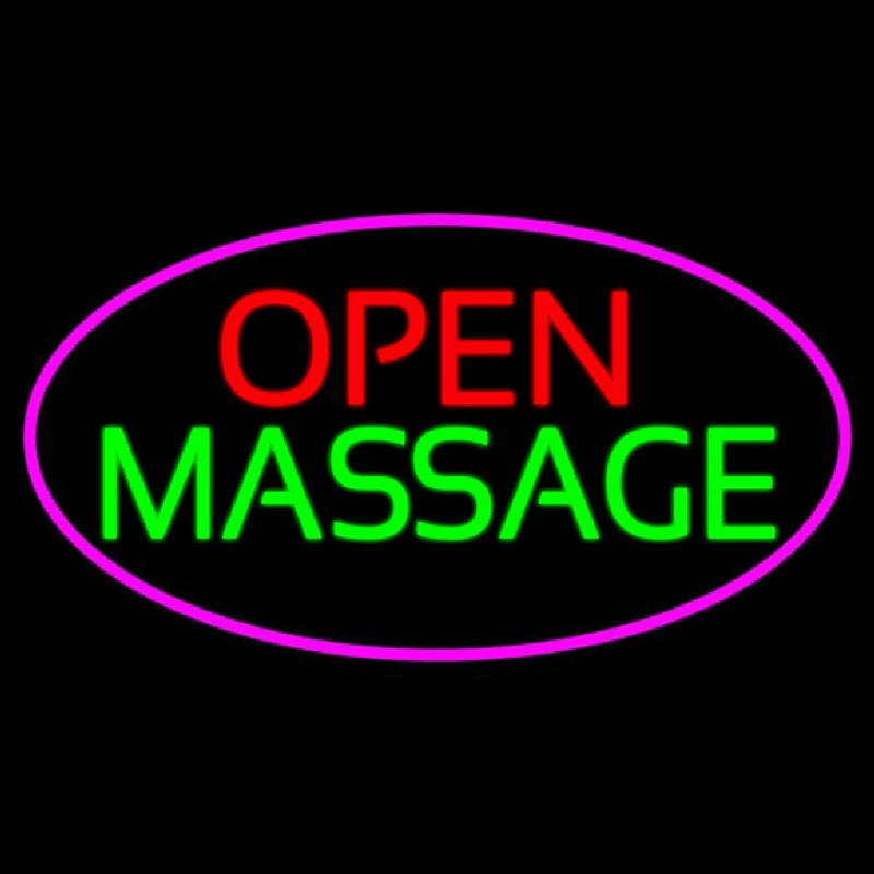 Open Massage Neonkyltti