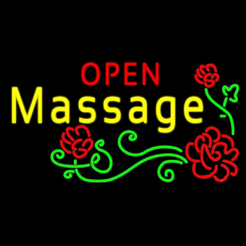 Open Massage Neonkyltti