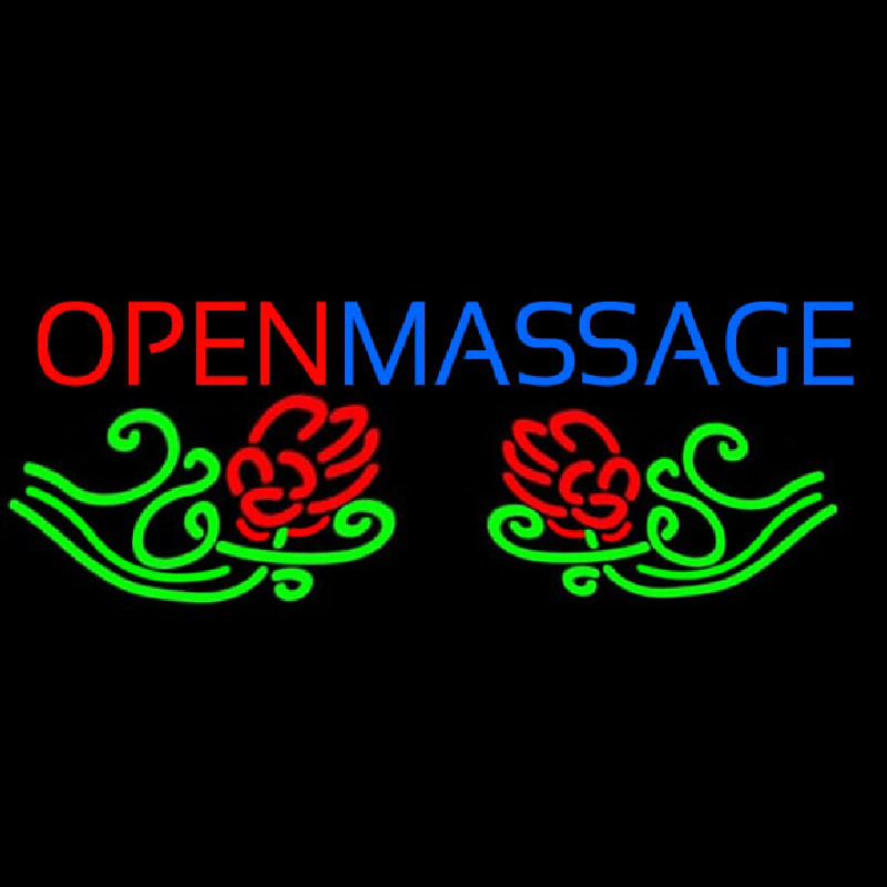 Open Massage Neonkyltti