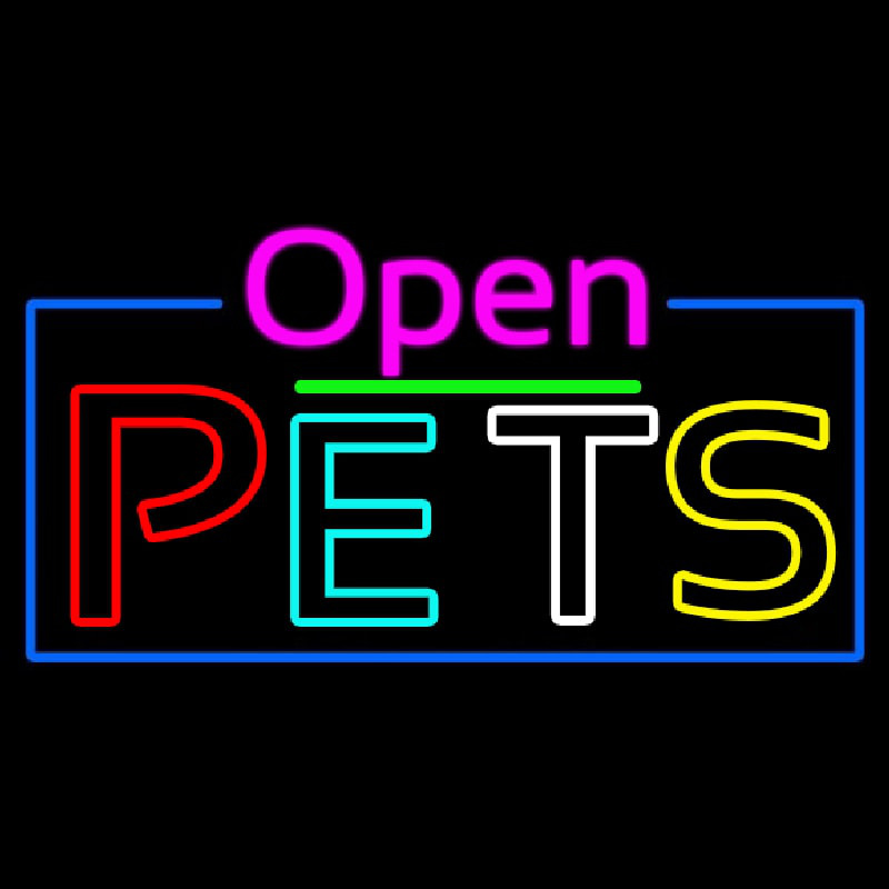 Open Pets Neonkyltti