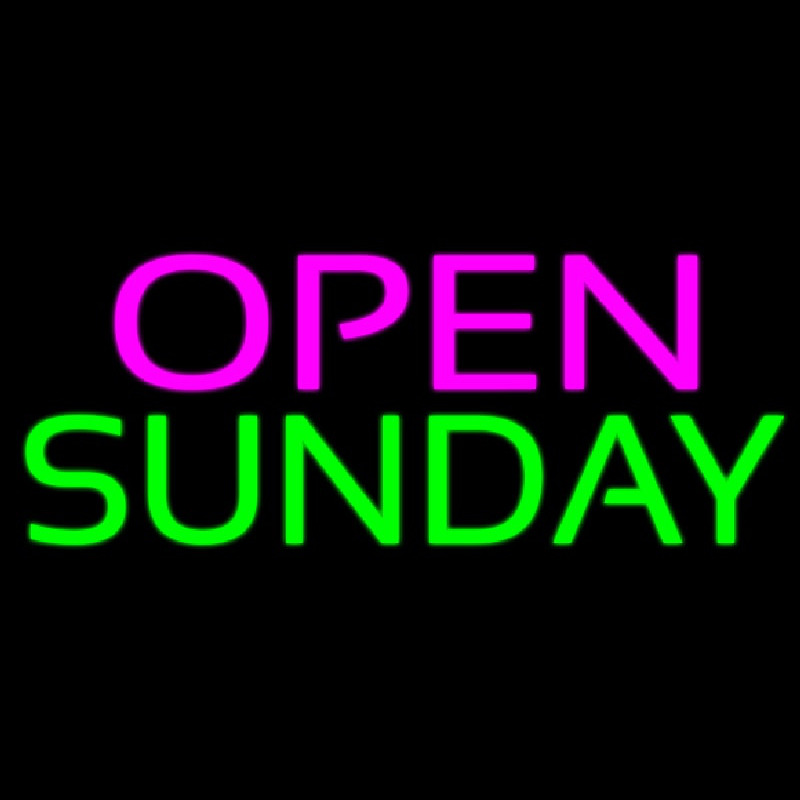 Open Sunday Neonkyltti