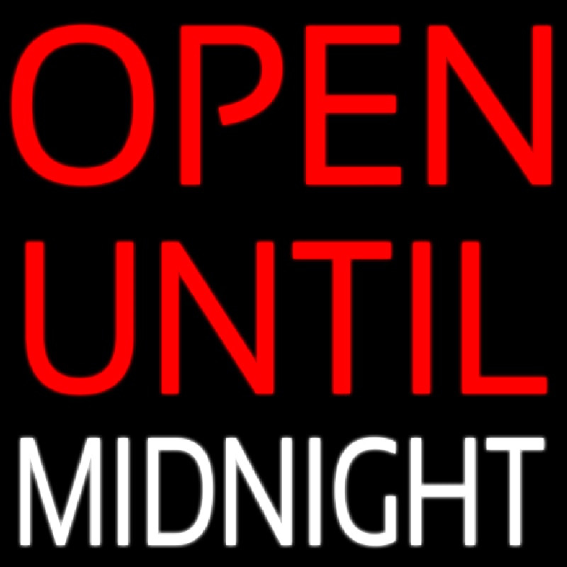 Open Until Midnight Neonkyltti