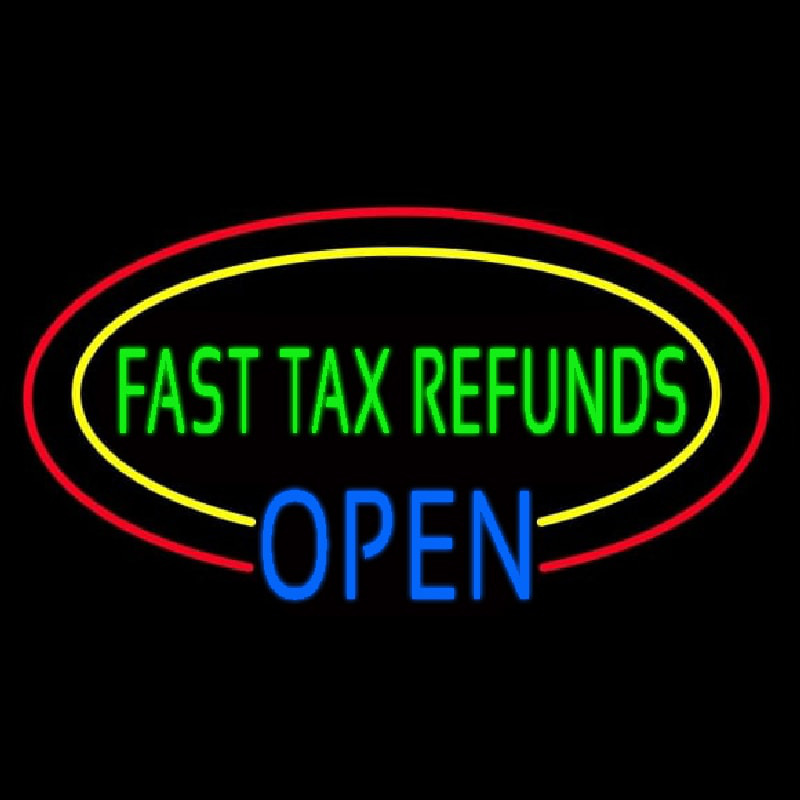 Oval Fast Ta  Refunds Blue Open Neonkyltti