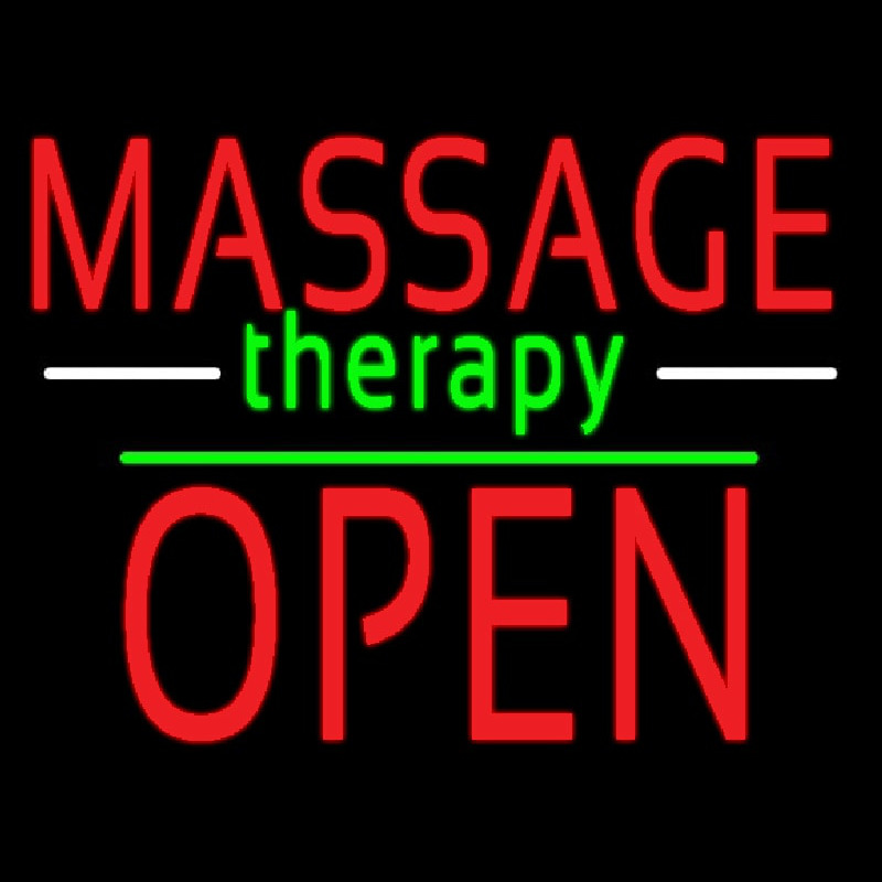 Oval Massage Therapy Open Neonkyltti