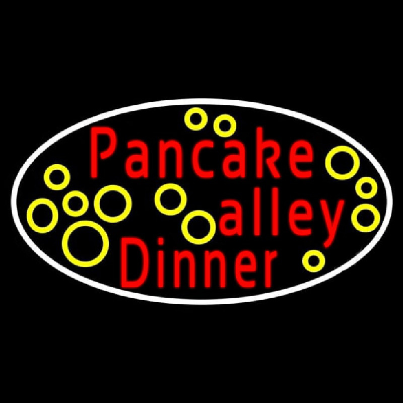 Oval Pancake Alley Dinner Neonkyltti