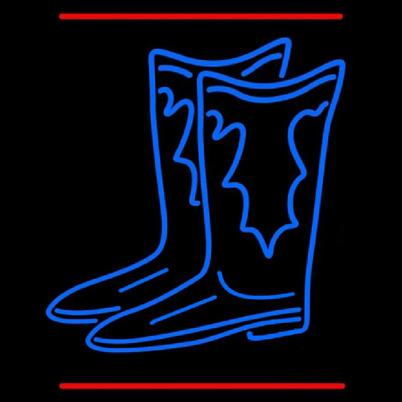 Pair Of Boots Logo With Line Neonkyltti