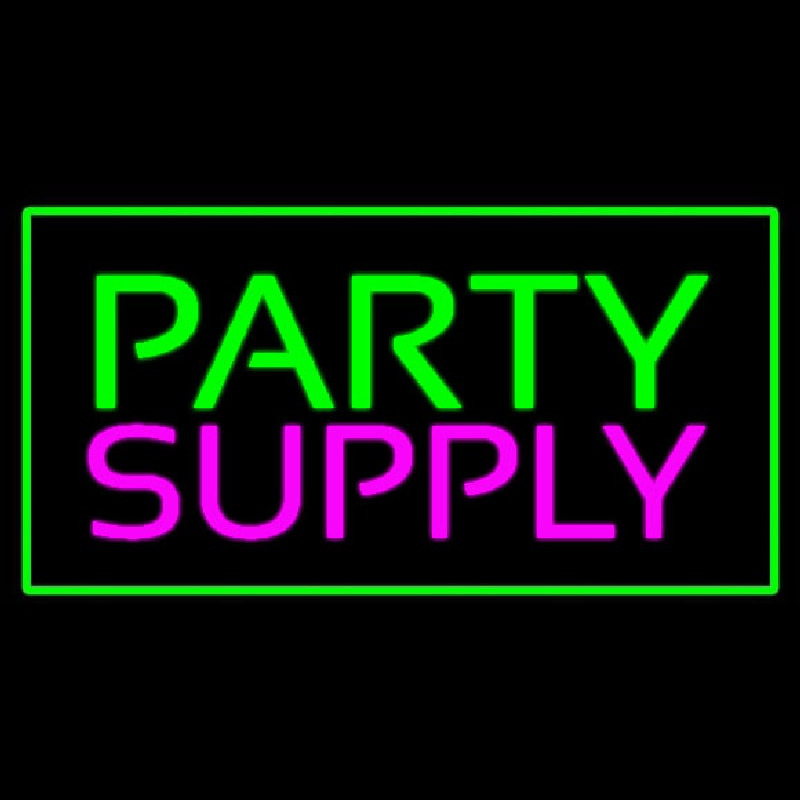 Party Supply Green Rectangle Neonkyltti