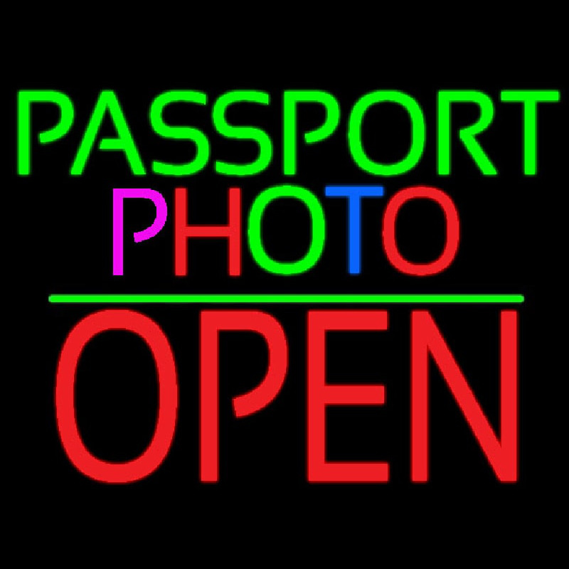 Passport Multi Color Photo With Open 1 Neonkyltti