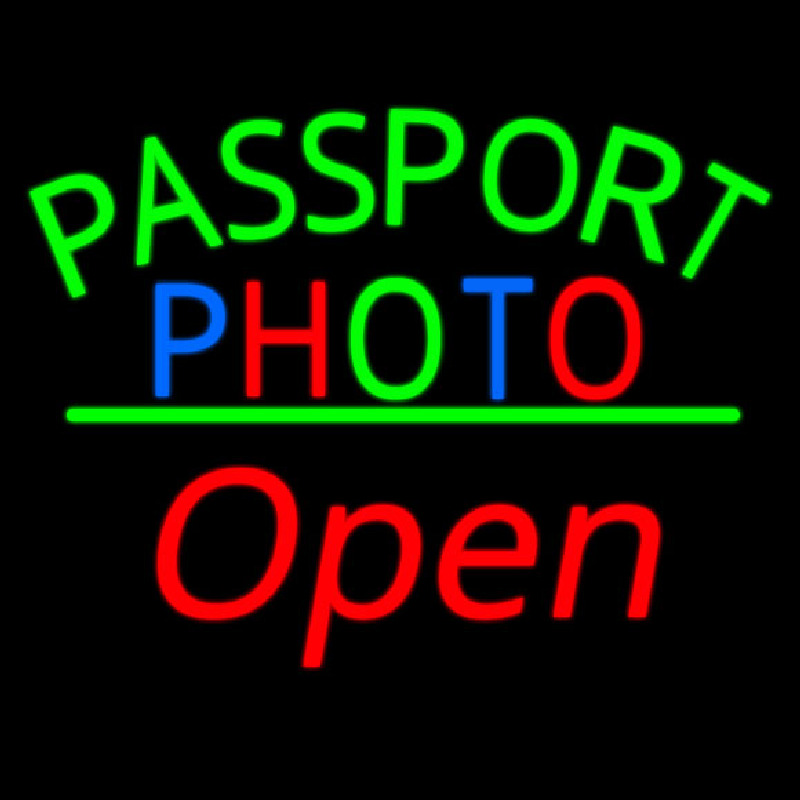 Passport Multi Color Photo With Open 2 Neonkyltti