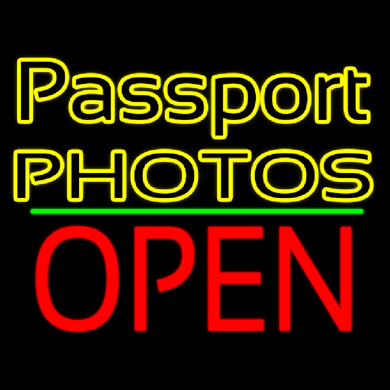 Passport Photos Block With Open 1 Neonkyltti