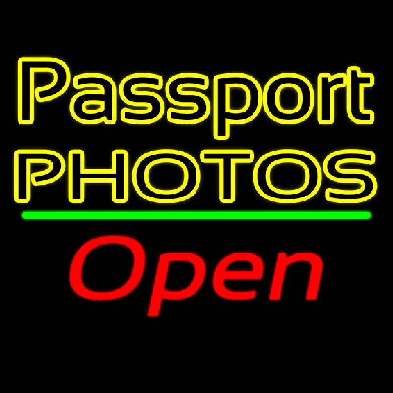 Passport Photos Block With Open 2 Neonkyltti