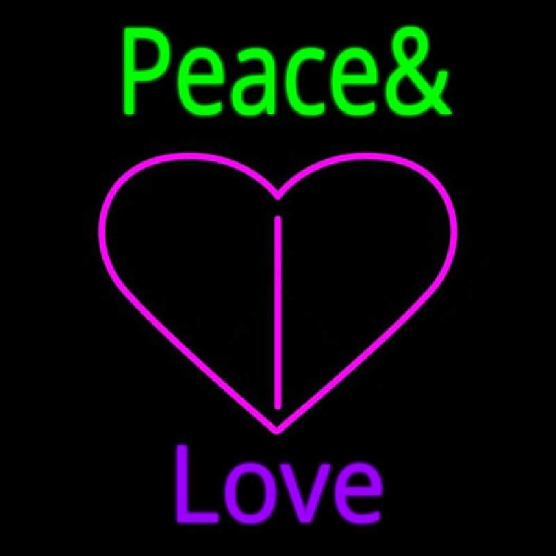 Peace And Love Neonkyltti