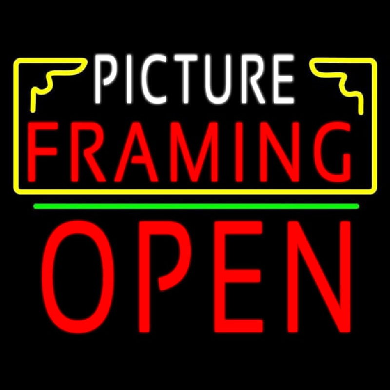 Picture Framing With Frame Open 1 Logo Neonkyltti