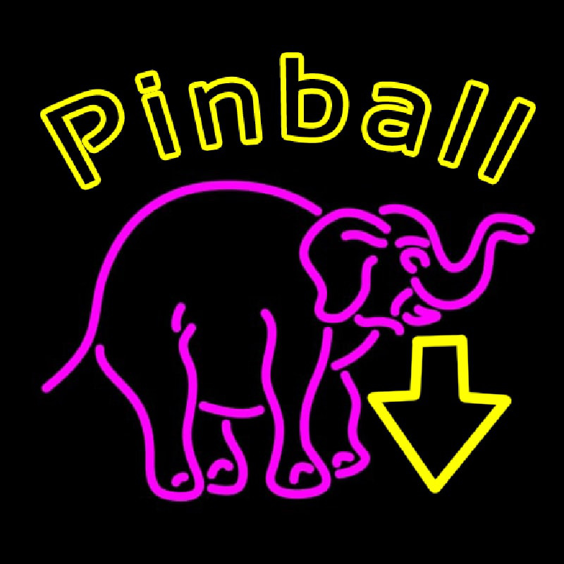 Pinball With Arrow 1 Neonkyltti