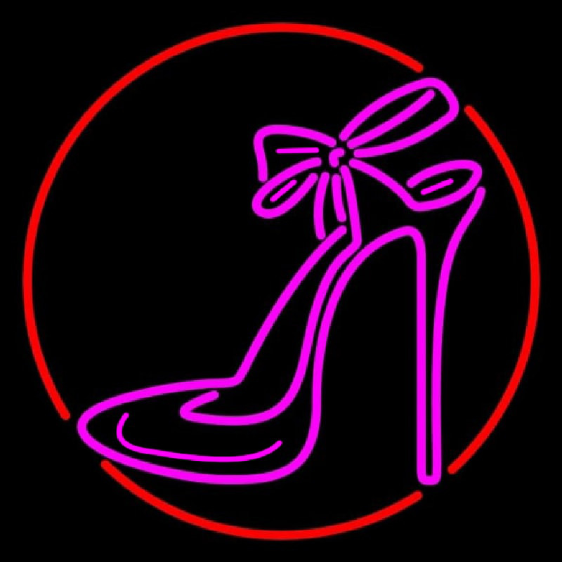 Pink High Heels With Ribbon Neonkyltti