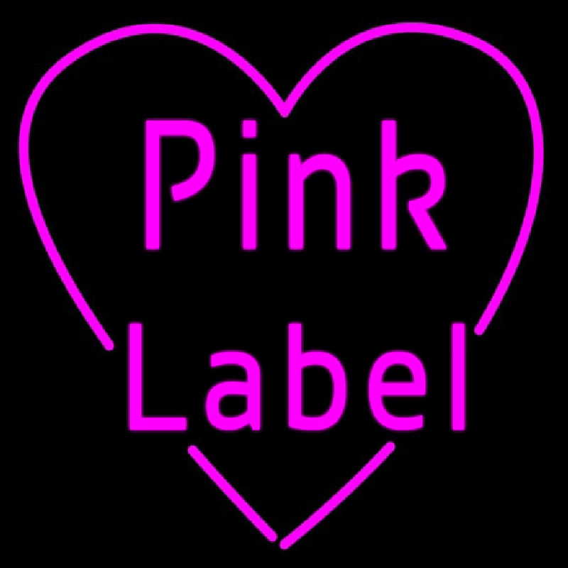 Pink Label Heart Neonkyltti