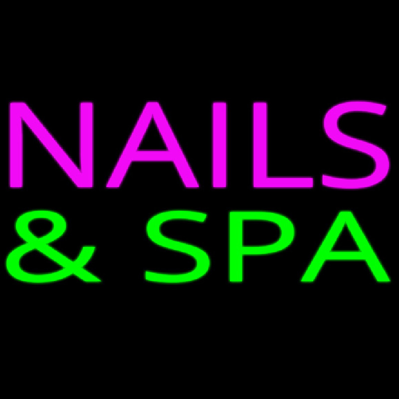 Pink Nails And Green Spa Neonkyltti