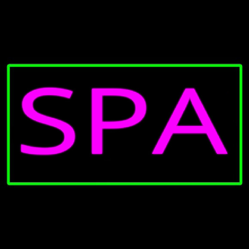 Pink Spa Green Border Neonkyltti