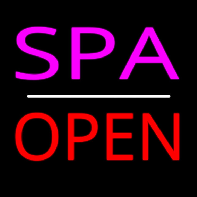 Pink Spa White Line Red Open Neonkyltti