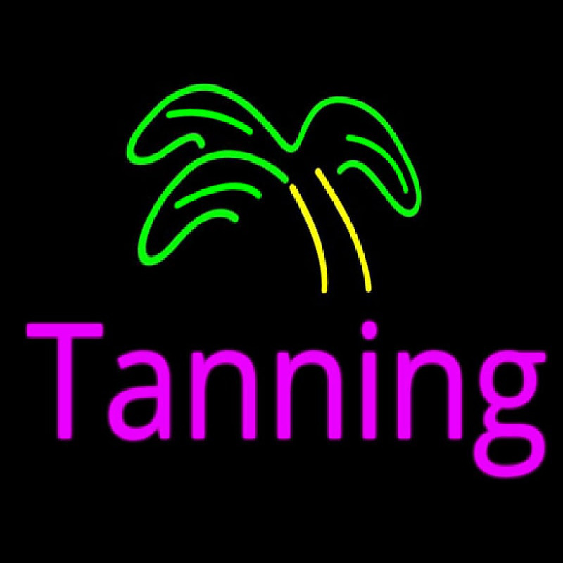 Pink Tanning Palm Tree Neonkyltti