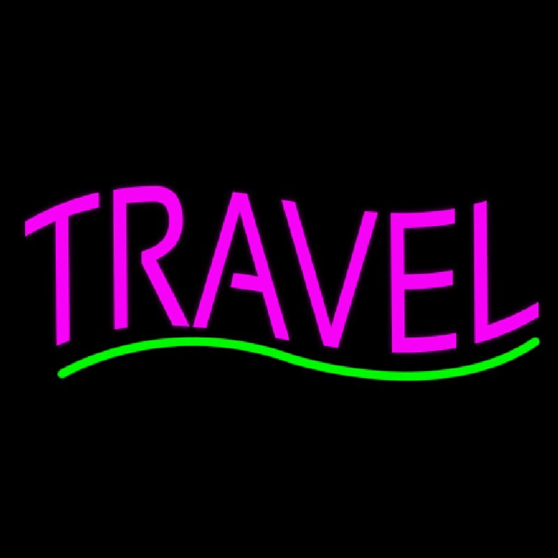 Pink Travel Block Neonkyltti