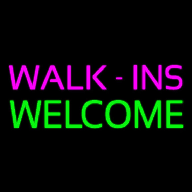 Pink Walk Ins Welcome Neonkyltti